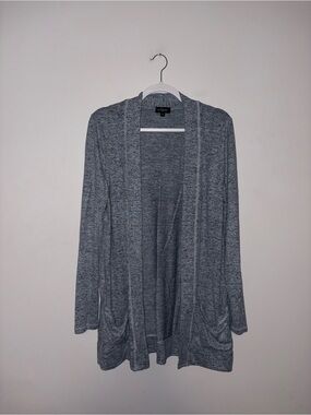 Eclipse | Blue Speckled Open Front Cardigan